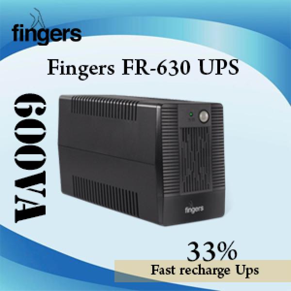 FINGERS FR-630 Fast-Recharge Power Supply UPS (600 VA / 360 W)